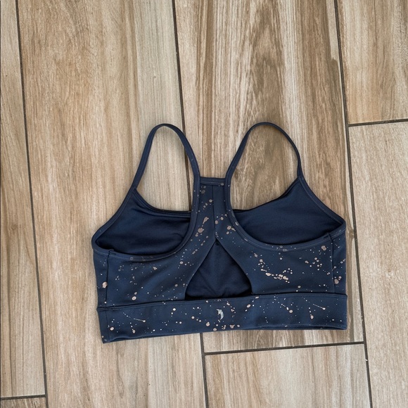 Jessica Simpson Midnight Blue Sports Bra with Metallic Accents - Picture 2 of 2